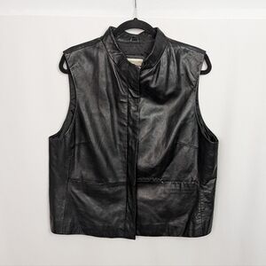 Coldwater Creek Black Leather Vest